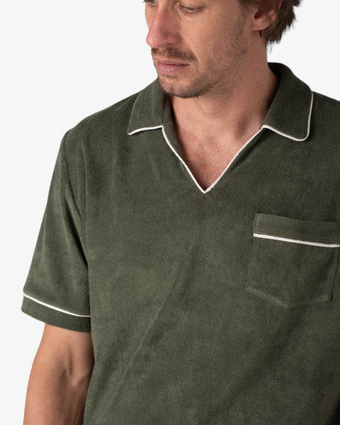 Sicilia Olive Green Toweling