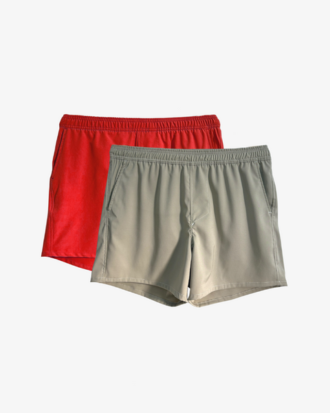 2 x Swim Boxers Red | Greige