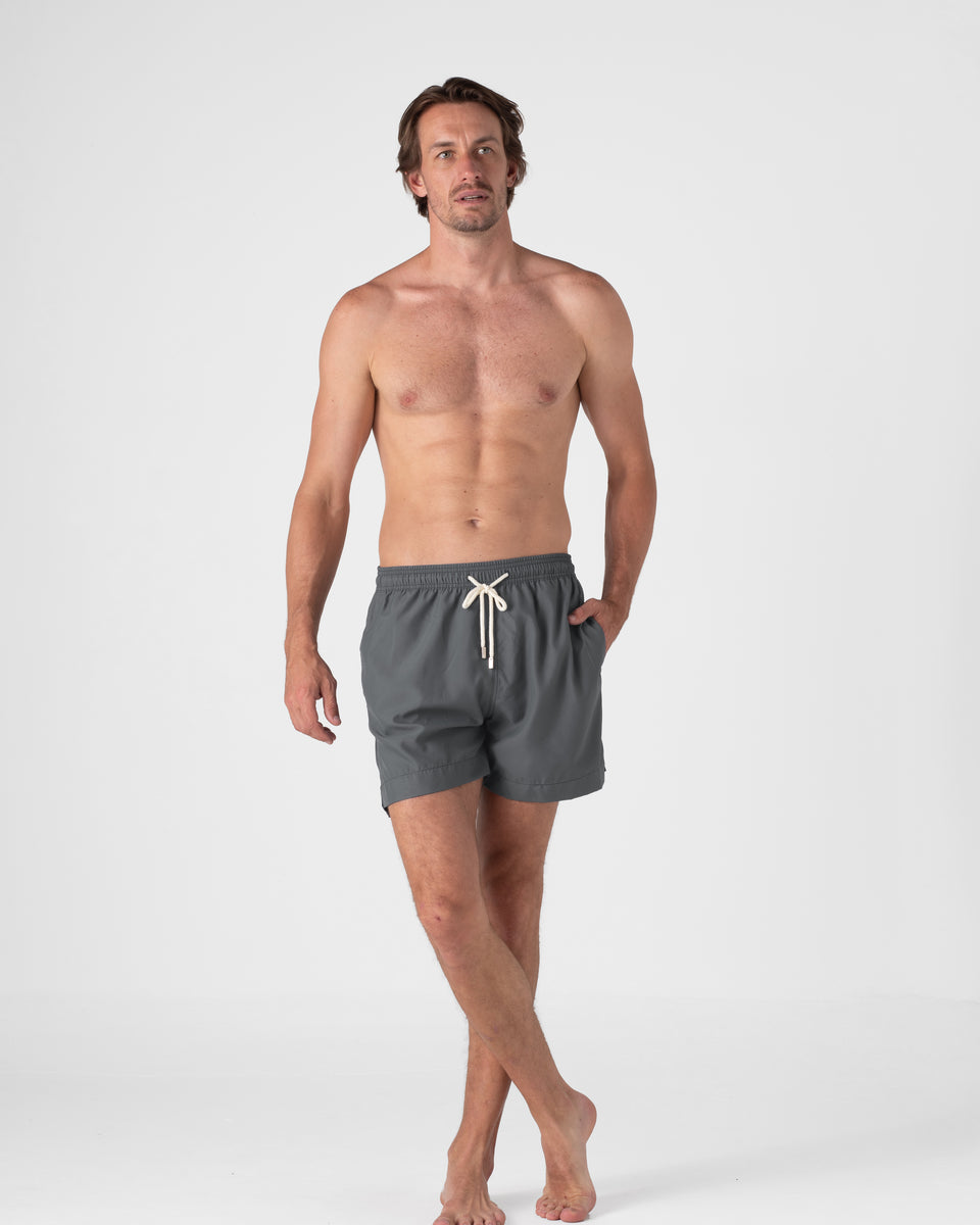 Venecia Solid Dark Grey Swimshort